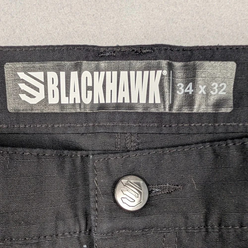 Blackhawk Ripstop Tactical Pants Mens 34x32 Black M21-P212 Cargo Utility Work